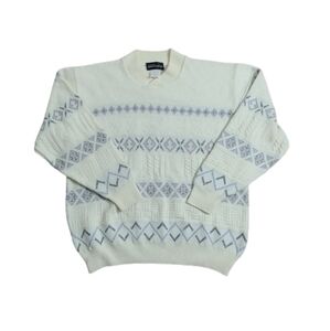 Vintage Marks & Spenser Wool Fair Isle Nordic Sweater Women's Size XL/XXL